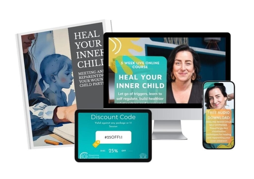 Inner child healing course offer stack, with R Clifford Hypnotherapy