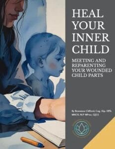 Heal Your Inner Child E-book cover for the inner child healing guide by Rowenna Clifford hypnotherapy London and inner child therapy UK