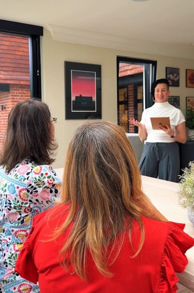 Image of Rowenna delivering a therapist coaching workshop